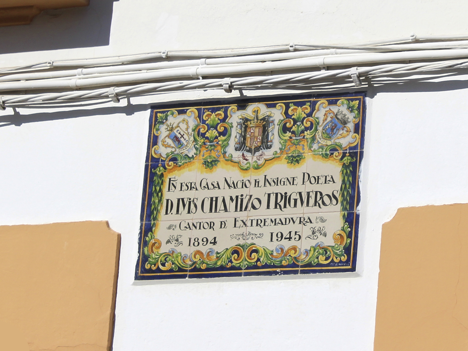 Placa en la Casa de Luis Chamizo