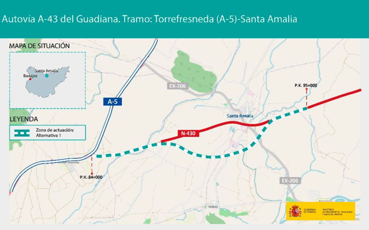 Proyecto de Construcción Autovía A-43 Guadiana entre Torrefresneda y Santa Amalia