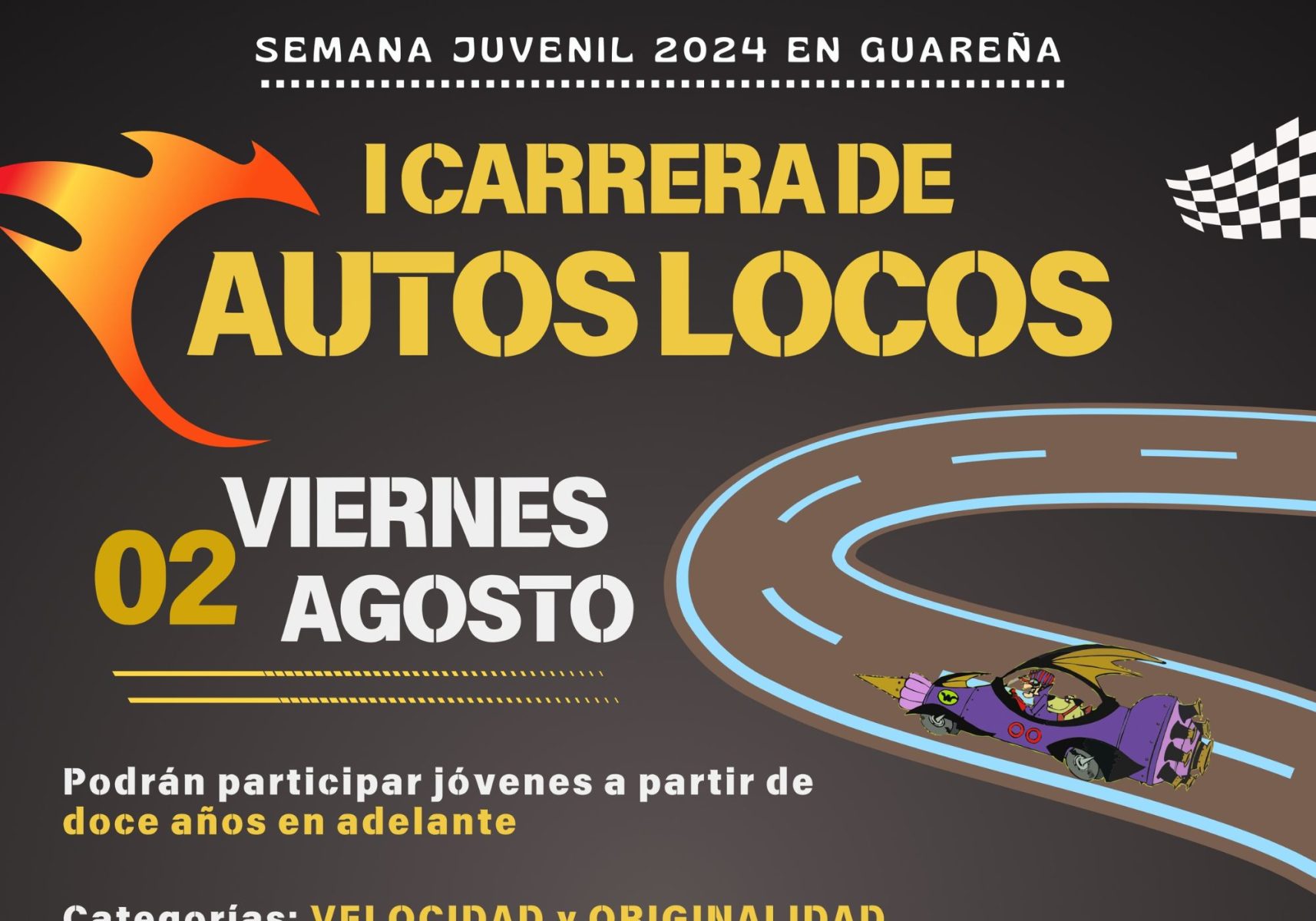 Bases I Carrera de Autos Locos de Guareña