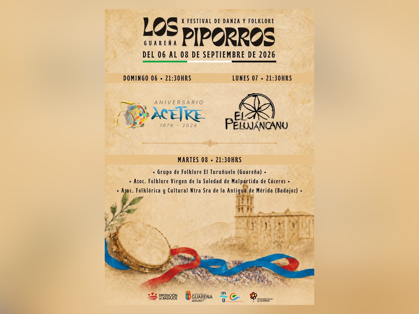 El décimo aniversario del Festival de Danza y Folclore ‘Los Piporros’ contará con Acetre y El Pelujáncanu