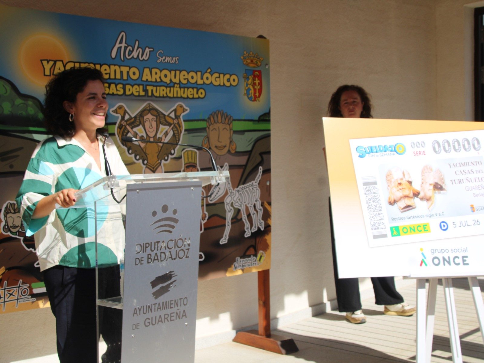 La ONCE le dedica un cupón al Yacimiento Casas del Turuñuelo de Guareña