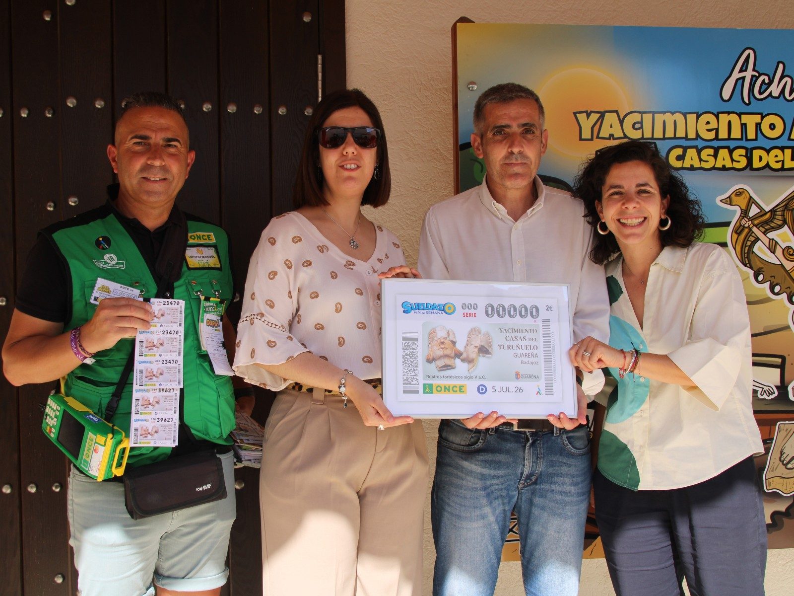 La ONCE le dedica un cupón al Yacimiento Casas del Turuñuelo de Guareña