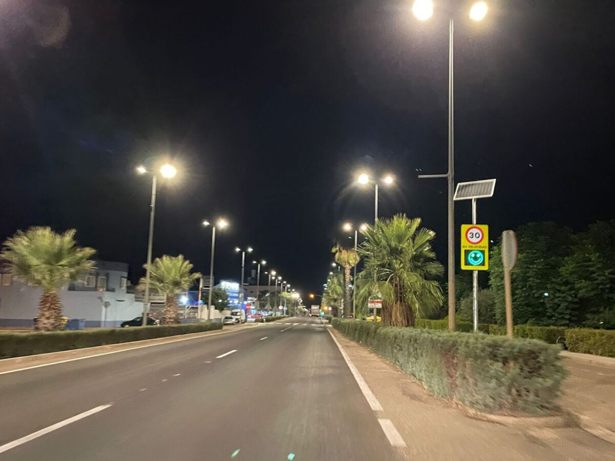 Guareña instala un ‘radar pedagógico’ en la carretera Don Benito
